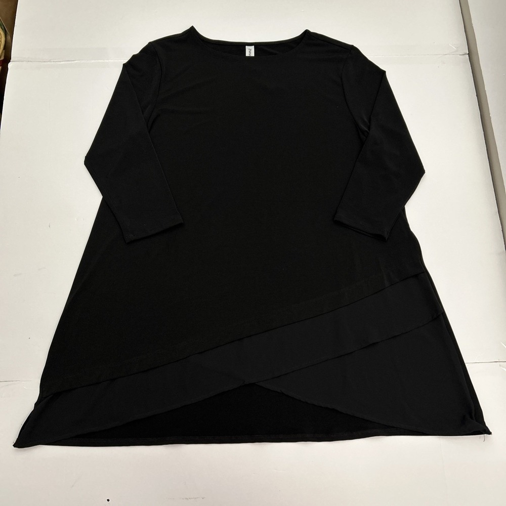 Zenana Outfitters Women M Short Lil Black Dress 3/4 Sleeve SKU 60098